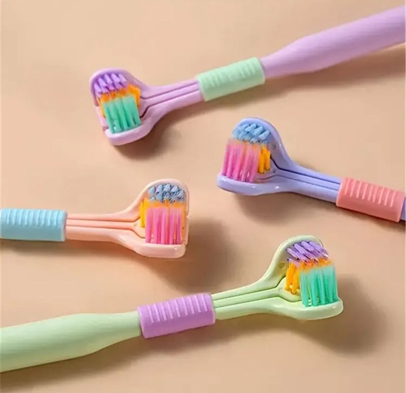 Rainbow 3 Sided Toothbrush