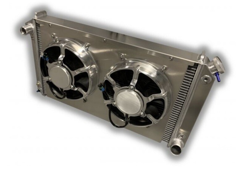 1967-72 C10 Entropy Radiator with dual HPX fans supports 700 Horsepower (Drop Shipped Item)