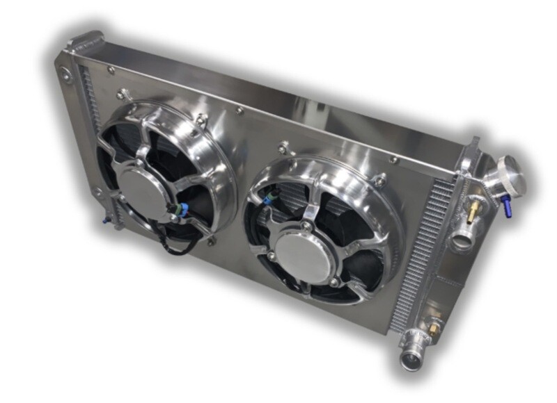 67-72 C10 Entropy LSX Radiator with dual HPX fans Supports 700 Horsepower (Drop Shipped Item)