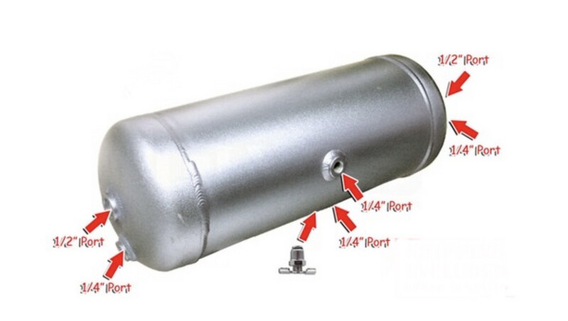 3 Gallon 6 Port Aluminum Air Tank