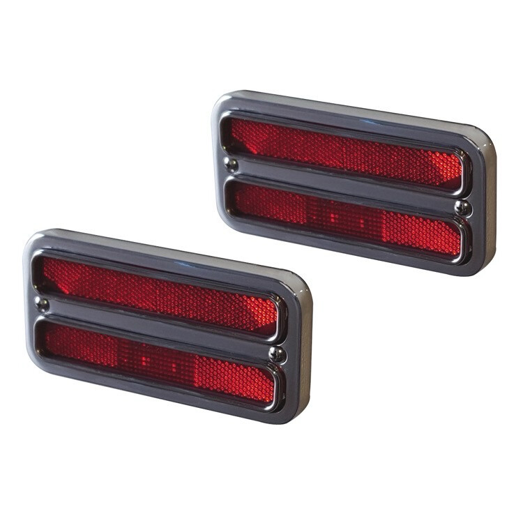 Eddie Motorsports 67-72 Chevy C10 Truck Billet Aluminum Marker Light and Bezel Kit - Rear
