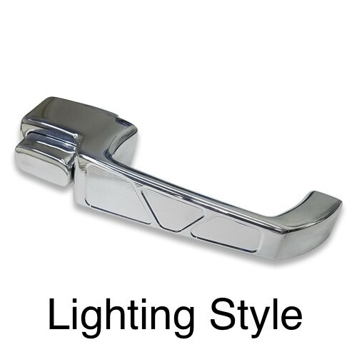 Brushed Aluminum Billet Door & Window Handles For Chevrolet Ford Hot Rods (Pair)