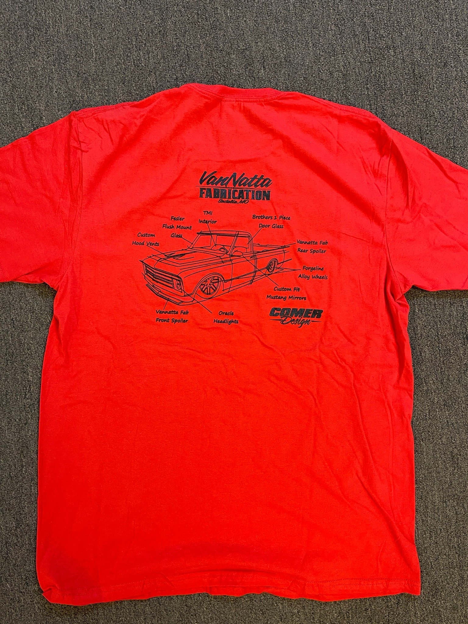 VanNatta Fabrication Blueprint Sketch Shirt