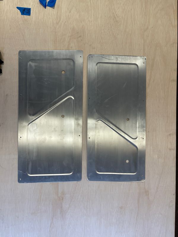 67-72 Aluminum Door Panels Scratched Blemished Set
