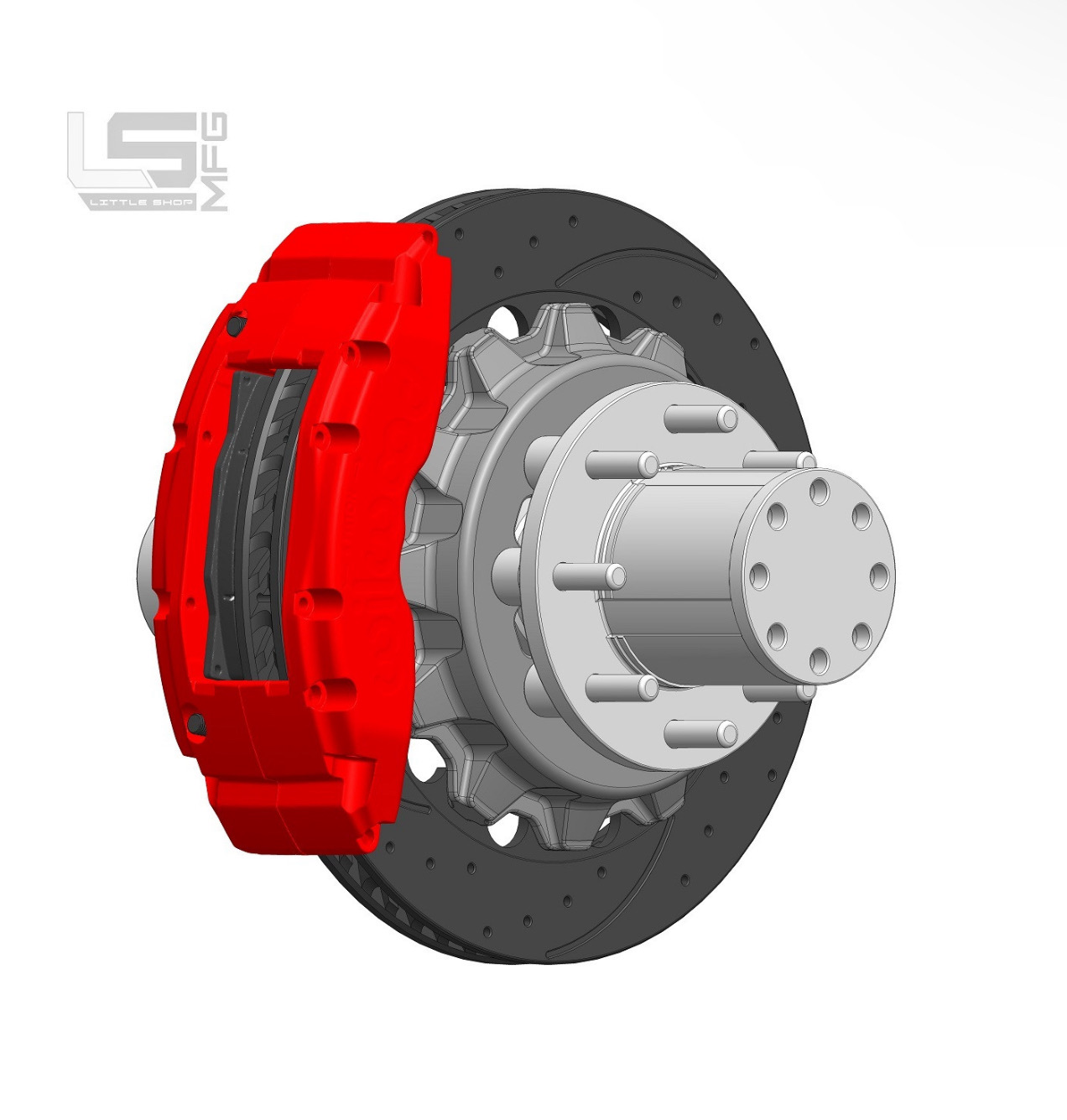 Little Shop MFG 16” TC6 Big Brake Kit for 1973-99 Eight Lug Chevy/GMC Truck