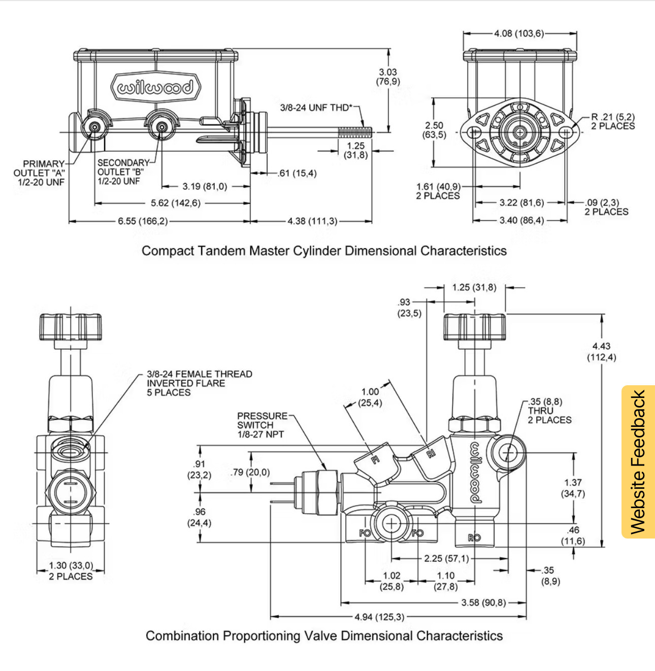 Wilwood Compact Tandem Master Cylinder