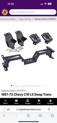 1963-72 C10 LS Swap Motor Mounts And Transmission Crossmember
