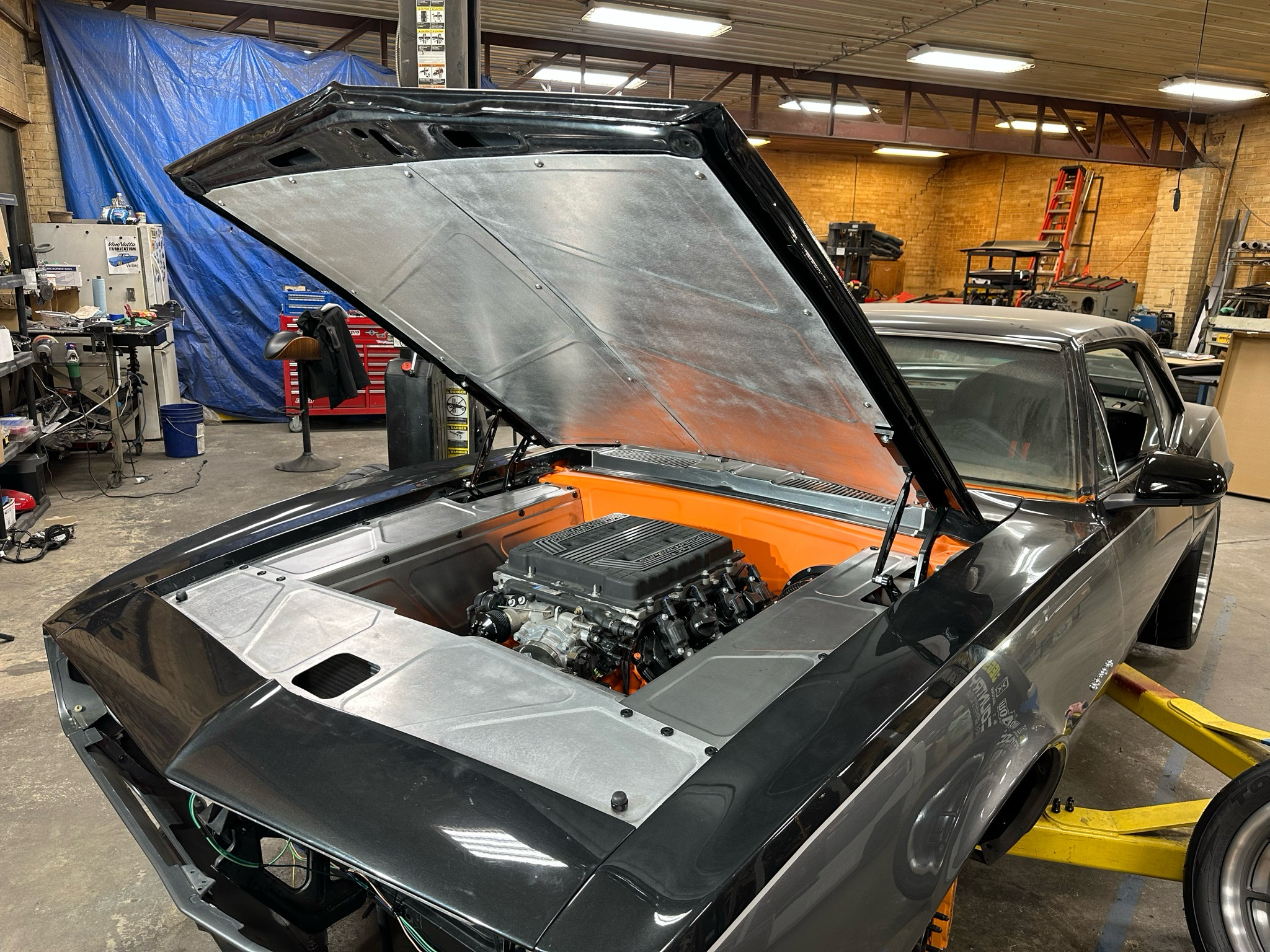 67-69 Camaro Aluminum Under Hood Panels - Engine Bay