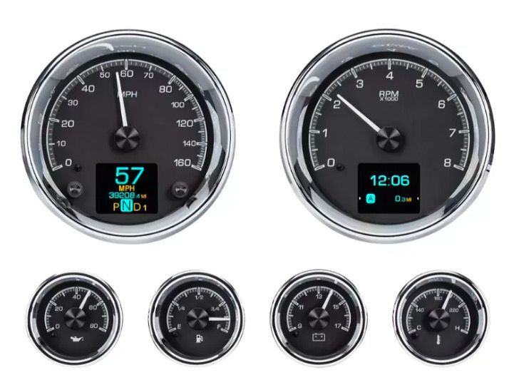 Dakota Digital HDX Round Style Six Piece Universal Gauges