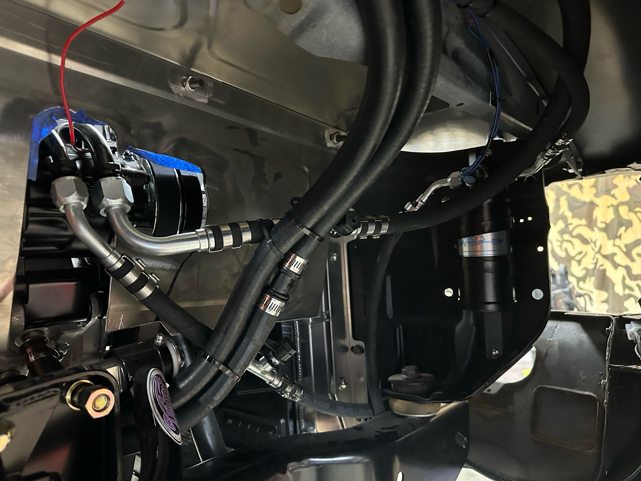 EZ Clip Hose Kit for Vintage Air in a 1967-69 Camaro/Nova -allows you to relocate the dryer