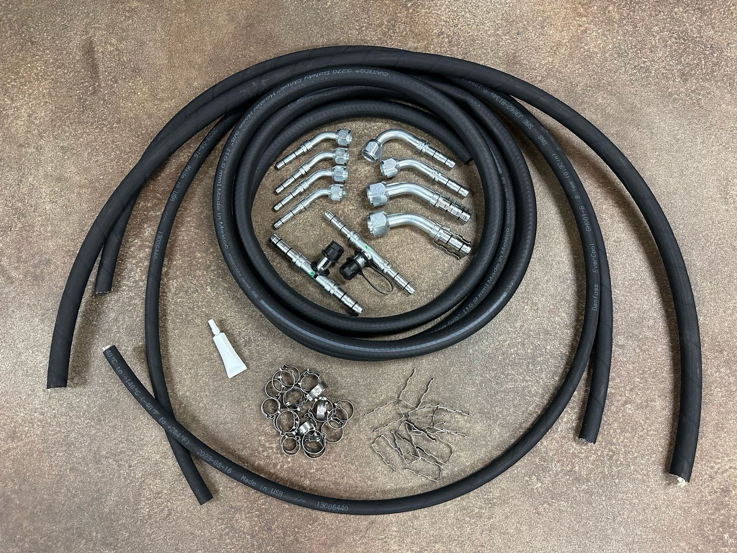 EZ Clip Hose Kit for Vintage Air in a 1967-69 Camaro/Nova -allows you to relocate the dryer