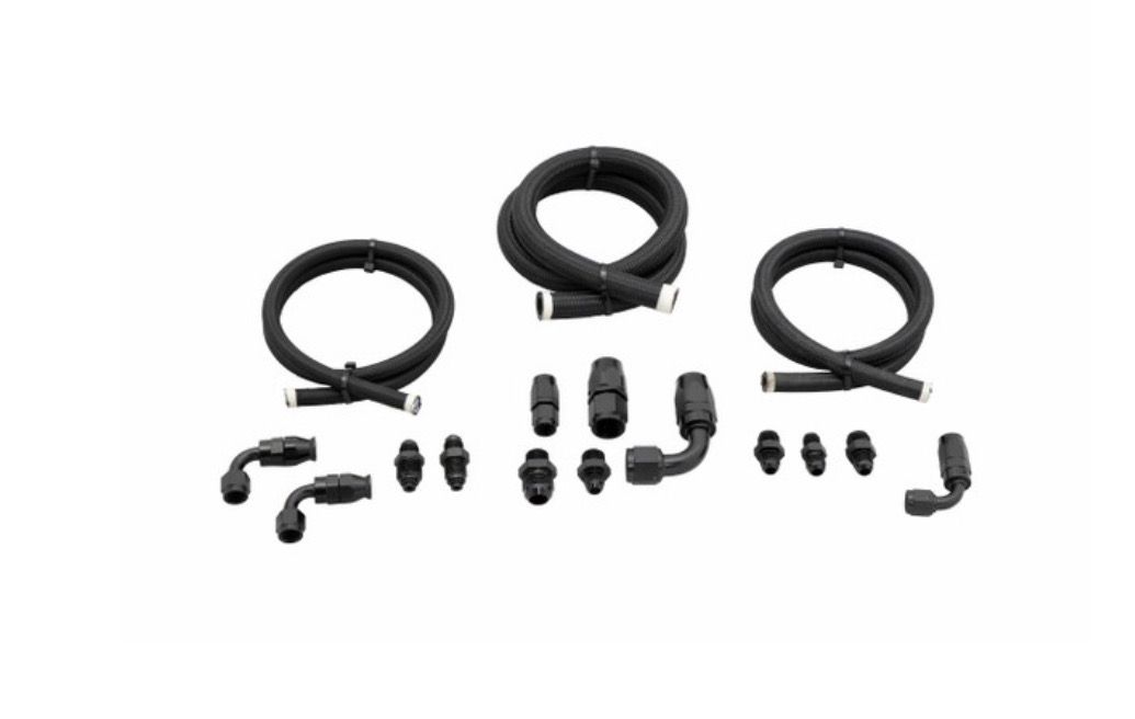 CVF Racing Power Steering Line Kit for Remote Reservoir - Black Braided