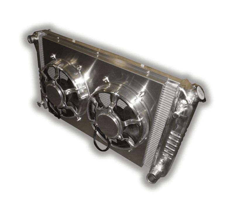 Entropy 1967-72 C10 Radiator with dual HPX fans and shroud