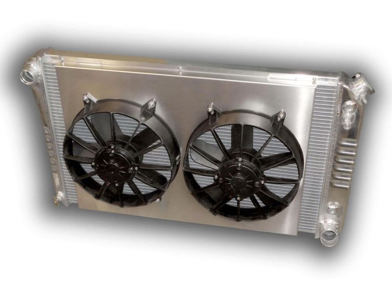 Entropy 1967-72 C10 Radiator with dual fans and shroud