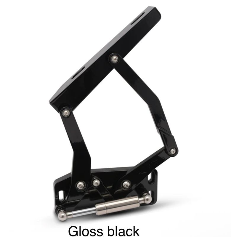 Eddie Motorsports 1967-72 Ford Truck Hood Hinges-Gloss Black Fusioncoat Finish