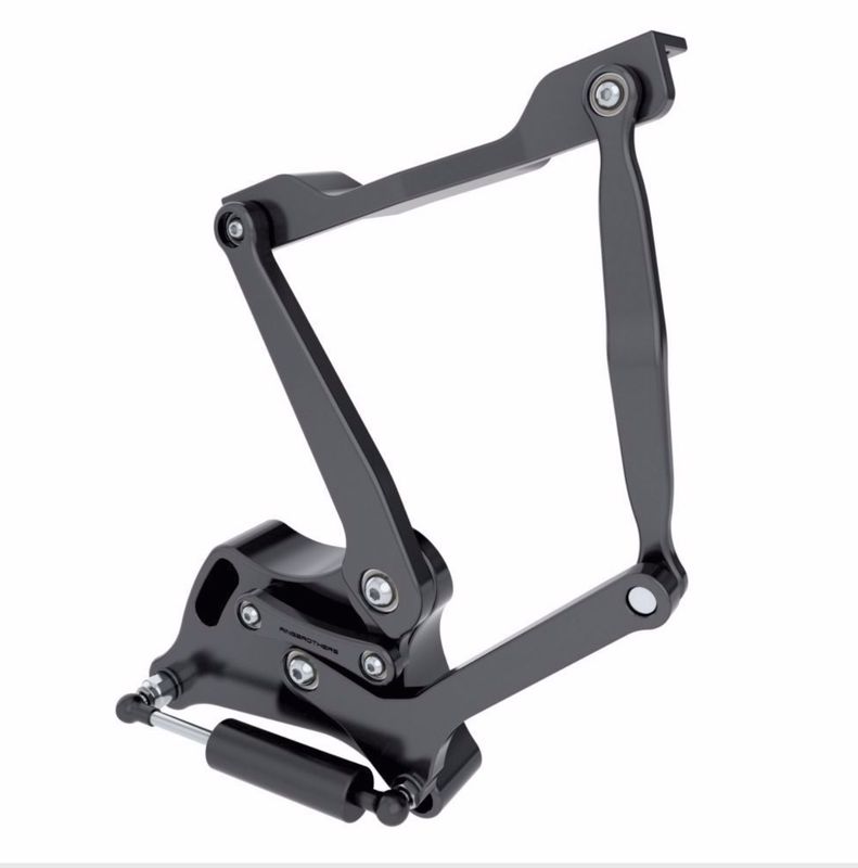 Ringbrothers 1960-60 Chevy Truck Hood Hinges-Solid Frame-Anodized Black