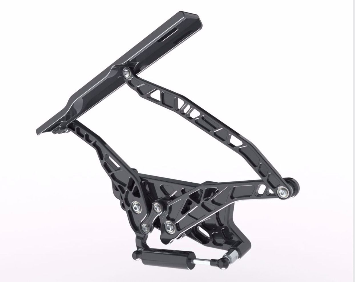 Ringbrothers 1973-80 Chevy Truck Hood Hinges-Air Frame-Anodized Black