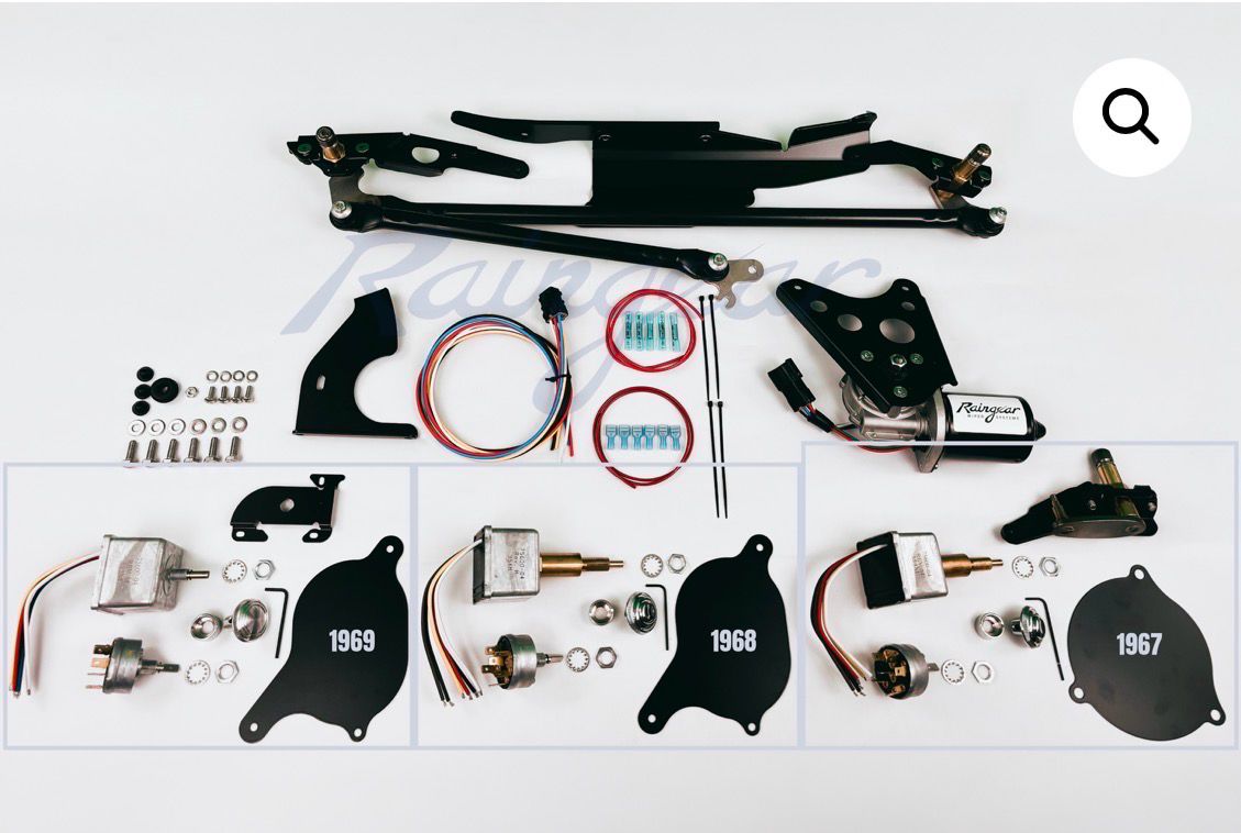 Raingear 1967-69 Camaro/Firebird Hidden Windshield Wiper Motor System