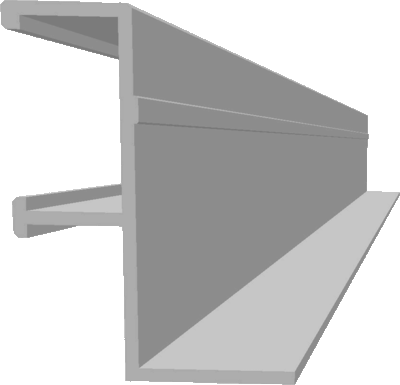 Pflasterrand-Anschlussprofil 80 mm - Länge 187,5 cm incl. ein Kopplungsstück