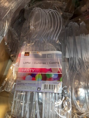 Cuillieres transparent 1x10pcs