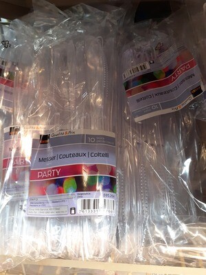 Couteaux transparent 1x10 pcs