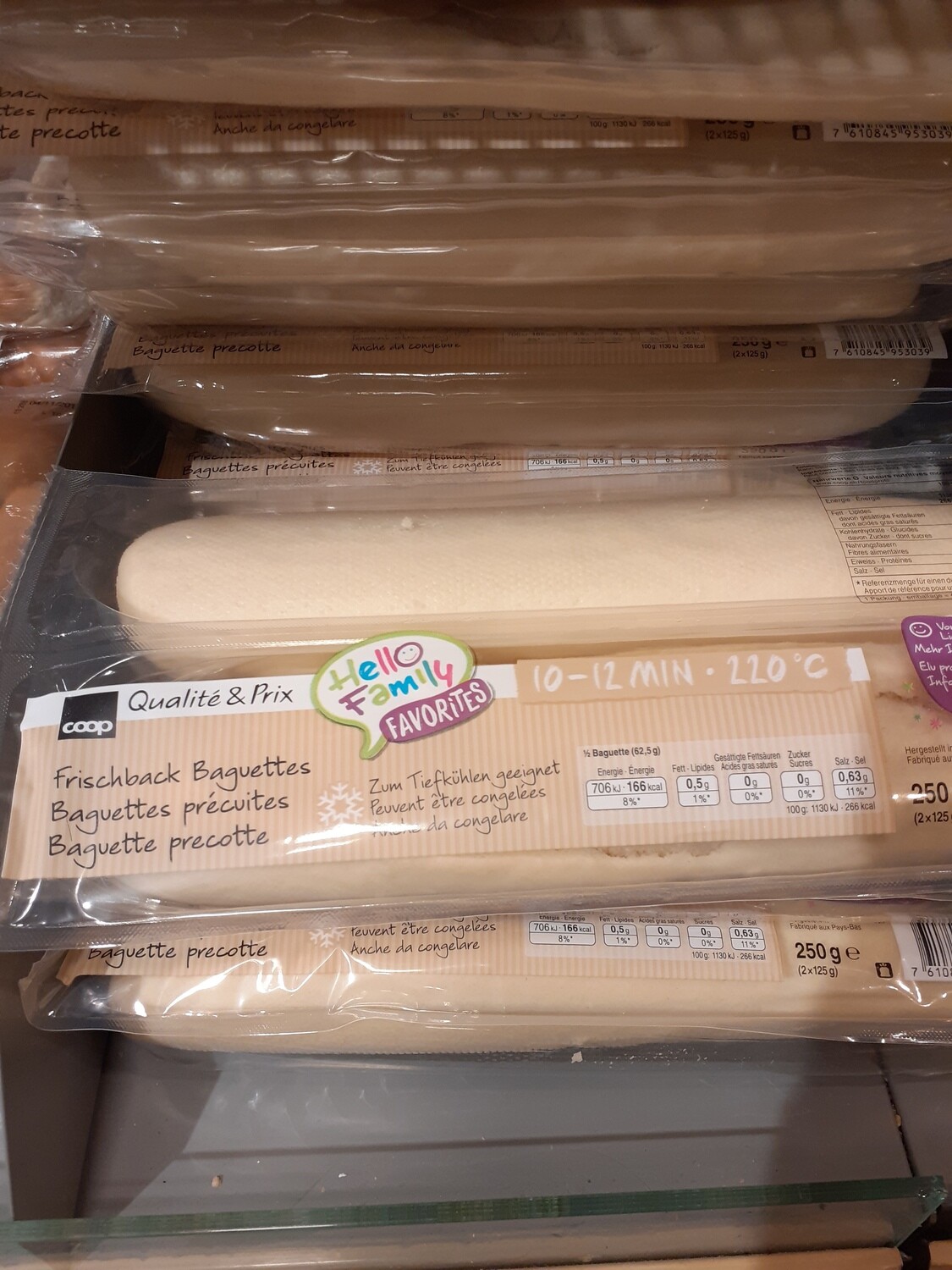 Baguette Précuite 2 pces 250g
