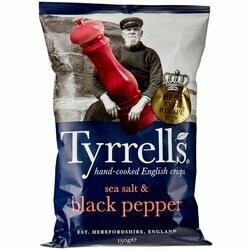 Tyrrells Chips Salt &amp; Black Pepper 150g