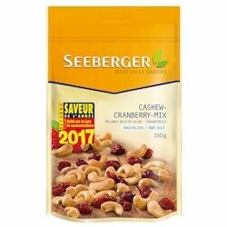 Seeberger Mélange de noix de cajou &amp; canneberges 150g