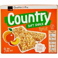 Country Barres de céréales Soft à l&#39;abricot 9 pièces 207g