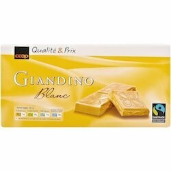 Fairtrade Plaque de chocolat blanc Giandino 100g