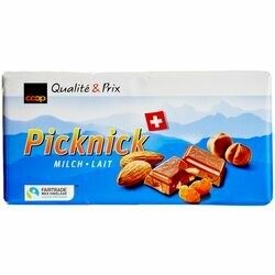 Fairtrade Plaque de chocolat au lait Picknick 100g