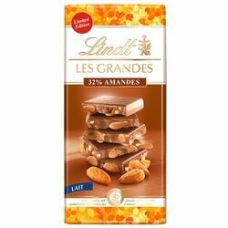 Lindt Plaque de chocolat au lait &amp; amandes Les Grandes 150g
