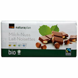 Plaque de chocolat au lait &amp; noisettes 100g