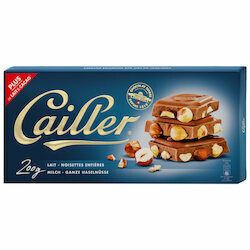 Cailler Plaque de chocolat au lait avec noisettes 200g