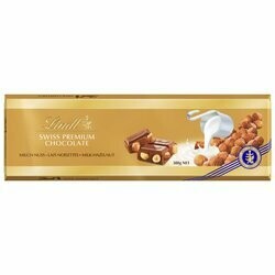 Lindt Tablette de chocolat au lait &amp; noisettes 300g