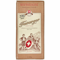 Favarger Plaque de chocolat au lait avec éclats de cacao 100g