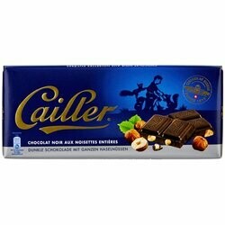 Cailler Plaque de choco noir avec noisettes 100g