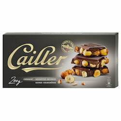 Cailler Tablette Chocolat Noir avec Noisettes 200g