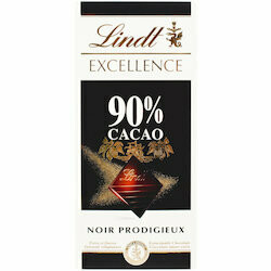 Lindt Excellence Tablette de chocolat noir 90% cacao 100g