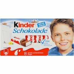 Kinder Barres de chocolat 8x12,5g 100g