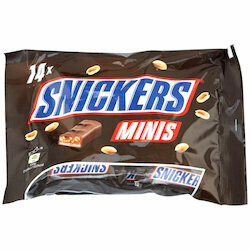 Snickers Mini barres de chocolat avec cacahuètes & caramel 275g