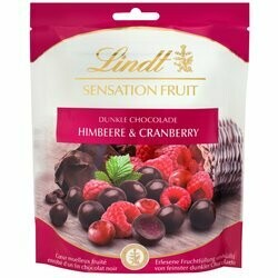 Lindt Snacks chocolatés Sensation à la framboise &amp; canneberge 150g