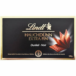 Lindt Carrés de chocolat noir extra fin 180g