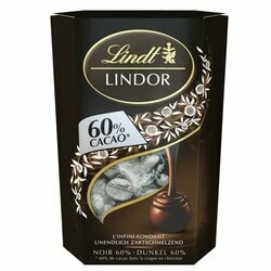 Lindt Lindor Boules de chocolat noir 60% et son fondant 362g