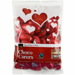 Fairtrade Coeurs au chocolat au lait 300g