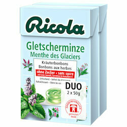 Ricola Pastilles à la menthe de glacier sans sucre 2x50g 100g