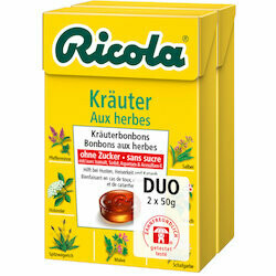 Ricola Pastilles aux herbes sans sucre 2x50g 100g