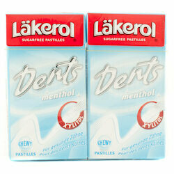 Läkerol Dents Pastilles menthol sans sucre 2x32g 64g