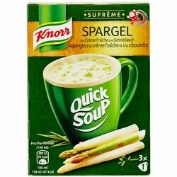 Knorr Suprême Préparation pour potage aux asperges 3 portions 42g