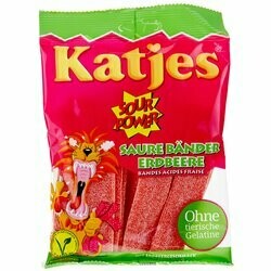Katjes Bandeaux gummie à la fraise Sour Power 200g